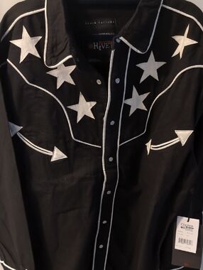 Men's Black Western Star Snap-Front Shirt by R-Vent